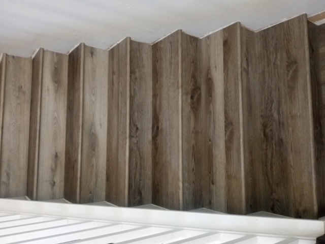 Wood-look staircase remodeling project